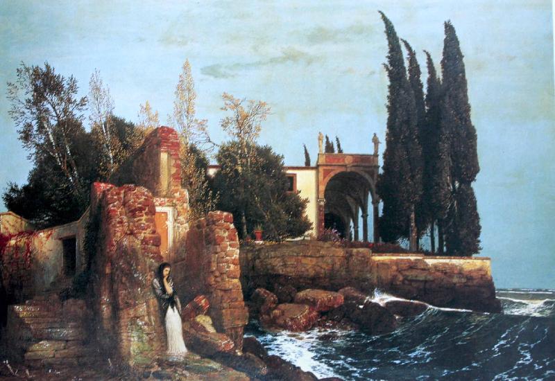 Arnold Bocklin Villa am Meer oil painting picture
